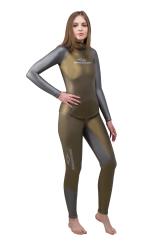 Гидрокостюм Фридайвинг женский 1,5мм голый/ультраспан золотой Гидрокостюм Фридайвинг женский 1,5мм голый/ультраспан золотой
